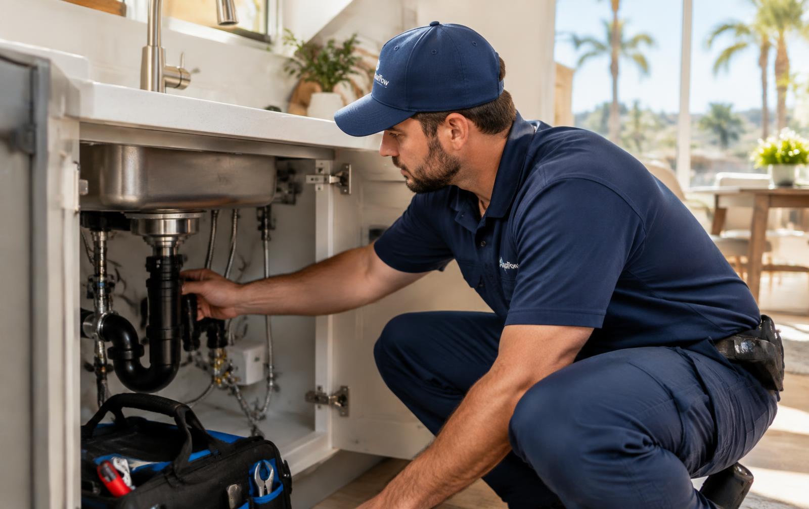 All City plumber repairing a kitchen sink